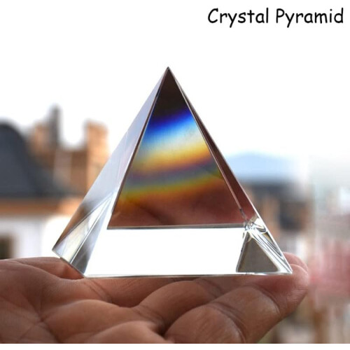 Prisms and Kaleidoscopes Optical Prism Set, 40mm Pyramid Polyhedral Crystal for Classroom Science Experiments 1