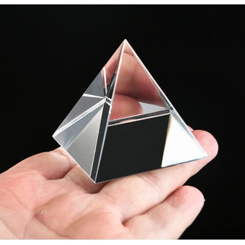 Prisms and Kaleidoscopes Optical Prism Set, 40mm Pyramid Polyhedral Crystal for Classroom Science Experiments 2