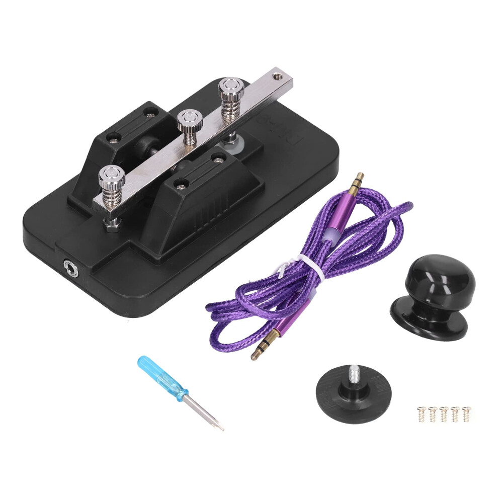 Morse Code Telegraph Key Manual High Performance Stainless Steel Trainer for Physics Education and Experimentation