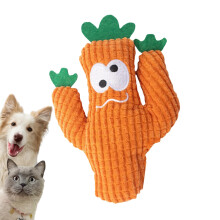Catnip Toys for Cats, Plush Cactus Teether Toy 7.09x3.54 inches, Calming Stuffed Doll for Mental Stimulation and Playtime Orange