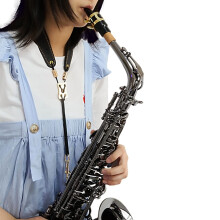 Saxophon Sax schwarzer Nackengurt fr Bariton Alto Tenor Sopran Saxe Super Faser Metall Hook Musikinstrumente Accessoires Teile Teile
