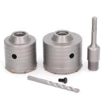 5 Stück Betonmauerbohrer-Set 45# Stahl YG8 Legierung für Mauerwerk, Steine und Ziegel