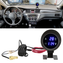 Digital-Wassertemperaturanzeige Voltmeter Blaues Licht DC 9V‑36V für Auto Motorrad ATV