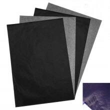 A4 Carbon Paper Pack of 100 for Hand Copy Duplicates on Wood, Paper, Canvas and Art Surfaces, Black Transfer Paper