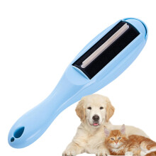 Dog Brush | Portable Slicker Brush for Pet Grooming, Hair Removal, and Furniture Cleaning - Blue