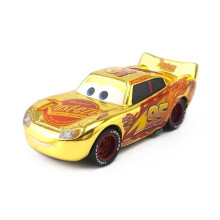 (GoldThice) Pixar Cars 2 Queen Top Hat Guard Gold Mcqueen Alloy Toy Kid Gift Model