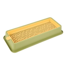 Box Planter for Cat Grass and Cat Food, Light Green Plastic Molar Toy and Litter Tray for Cats, Household Use