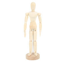 Wooden Articulated Body Model 14-Inch Rotatable Joint Figure for Artists and Kids Drawing Practice