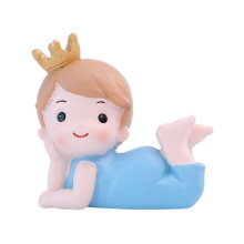 1 Piece Cake Decoration Figures Resin Blue Cartoon Topper for Birthday, Wedding, and Party Mini Cake Accessories