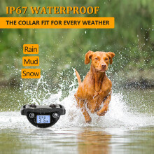 Wasserdichte, verstellbare Hundehalsband mit Piepton- und Vibrationsmodi, LCD-Display