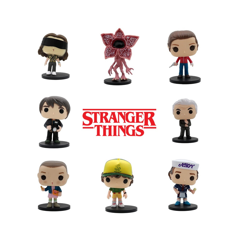 8pcs Things Strange Dustin Steve Eleven Demogorgon Figure Toy Gifts Model Kid