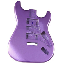 Unfinished Guitar Body Light Metallic Purple DIY Electric Guitar Body for Single Shake Assembly, 1-Piece Design
