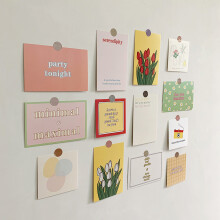 Wanddekoration Karte Tulpenblume Geometrische Farbblock Schlafsaal Foto-Requisite