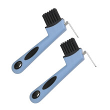 Multifunctional Horseshoe Brush with Hook - Portable Lightweight Plastic Wire Brush for Horseshoes, 2 Pieces