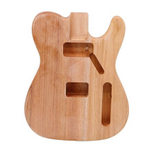 DIY Guitar Kit Electric Guitar Body Okoume Wood for Custom Builds, Compatible with Standard Pickups and Hardware