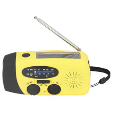 Solarhandkurbelradio 1200mAh Notfall-LED-Taschenlampe Gelb