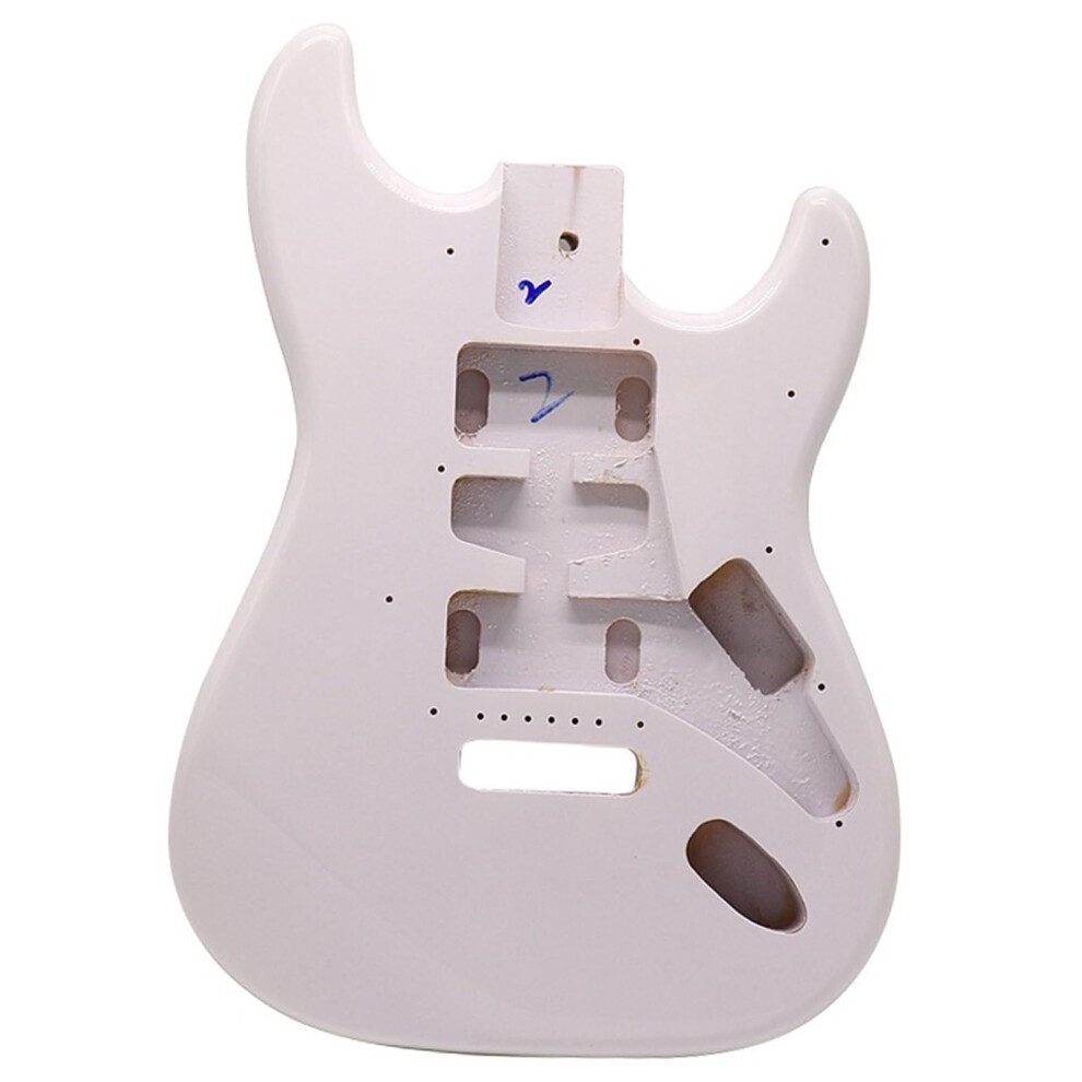 DIY Guitar Kit Accessories for Electric Guitar Modification, Poplar Wood Barrel, High Gloss White Finish, Customizable Design-image-OPC-PK57N9J-NEW