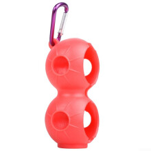 Practical Ball Holder with Carabiner for 2 Balls, Durable Design, 6 Color Options Including Red