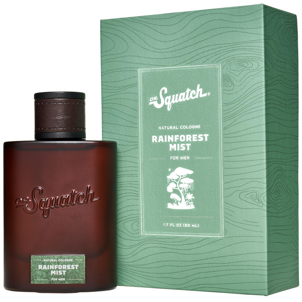 Dr. Squatch Men's Cologne Rainforest Mist - Natural Cologne Made With Sustainably-Sourced Ingredients - Manly Fragrance Of Eucalyptus Bergamot