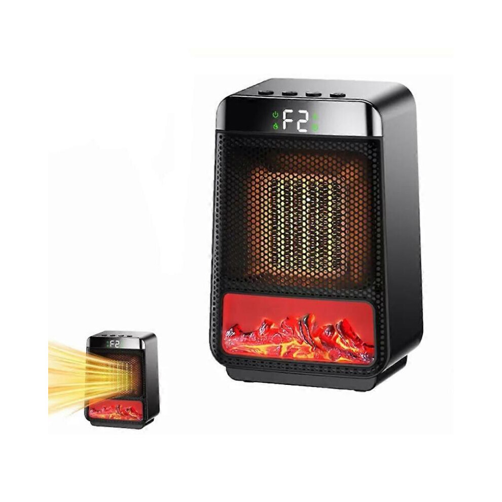 (UK standard)E03-Flame Heater,Space Heaters for Indoor Use,Small Electric Flame Heaters