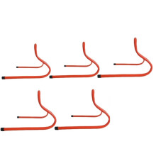 Agility Poles 5Pcs Portable Football Hurdles for Speed Training 23cm Orange Soccer Equipment Stable Rack