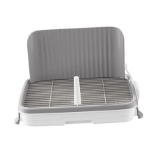 Dog Potty Tray for Small Dogs - Indoor Puppy Toilet with Grass Mat, Easy Clean Litter Box for Dogs and Cats