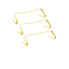 Agility Hurdles 3Pcs Set Yellow Portable Football Training Equipment for Kids Speed and Functional Agility Drills