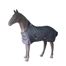 1200D Waterproof Horse Blanket with Neckline, 250g Filling, Black, Winter Stable Blanket for Horses & Shetland Ponies 120cm