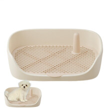 Dog Chest of Drawers Potty Tray for Dogs with Protective Wall Outdoor Litter Box for Small and Large Dogs