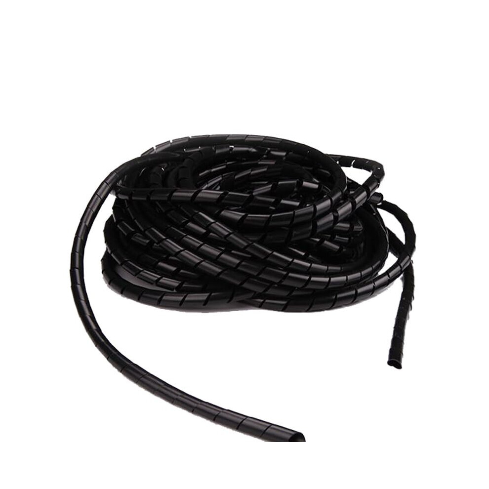 Spiral Wrap Organiser 6Mm Inside Diameter Cable Protection Tube Cover Black 15 Metres Flexible Wire Winding Hose 6038364748256