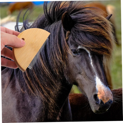 Horse Deshedding Tool for Large Animals, Ergonomic Design, Durable Material, Improves Circulation, Effective Coat Care 1