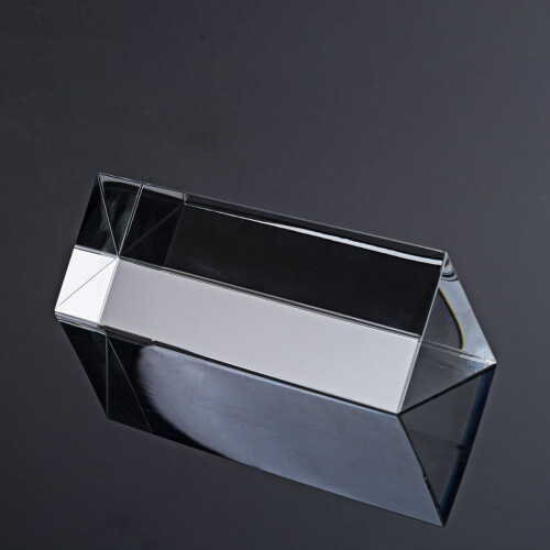 Glass Triangular Prism Crystal Teaching Tool 3x3x15CM for Photography Sunlight Reflection Props 1