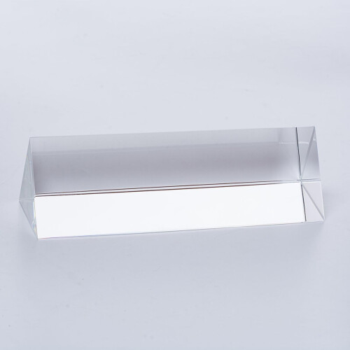 Glass Triangular Prism Crystal Teaching Tool 3x3x15CM for Photography Sunlight Reflection Props 2