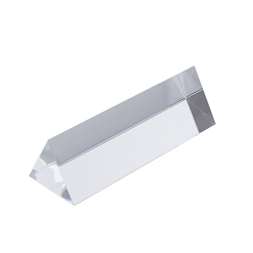 Glass Triangular Prism Crystal Teaching Tool 3x3x15CM for Photography Sunlight Reflection Props