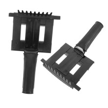 Horse Hair Comb Set - 2 Pack Pet Grooming Brushes for Horses, Natural Horsehair, Black Metal, Effective Equine Coat Cleaner