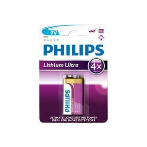 Philips Batteria 9 V - PHILIPS - 6FR61LB1A - Litio - Ultra - Lunga durata