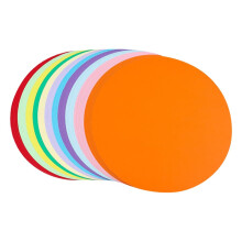 500 Sheets Coloured Paper Circles 4 Inch Round Cutouts for Crafts, School Projects, and Bulletin Boards, Kraft Paper Dots