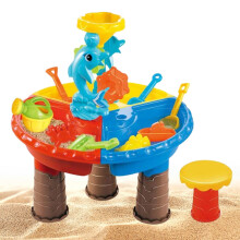 Sand Water Mirror Toy for Toddlers, Outdoor Play Table with Beach Game Set, Sand Tray for Garden and Summer Fun