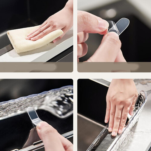 Kitchen Splashes Protector Splash Guard for Sink and Tap, Transparent Waterproof Kitchen Sink Splash Guard 2