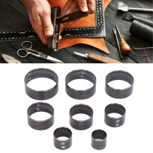 8 Stücker Eisenallee Runde Lederlocher Set für Präzises Schneiden 25-60mm