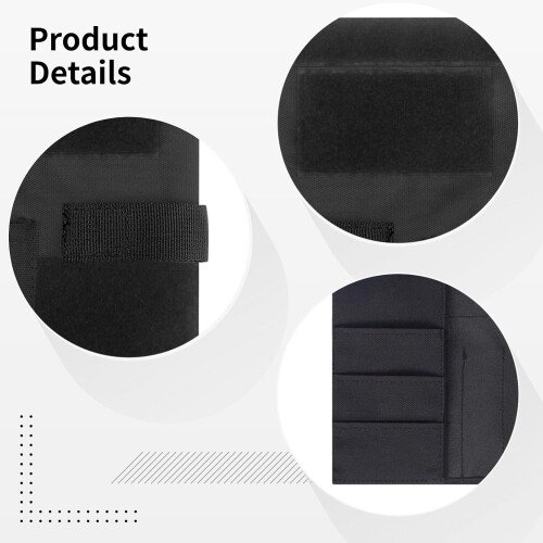 Tactical Organizer with MOLLE System, Oxford Fabric Notebook Cover, ID Window, Planner and Notepad Holder 2