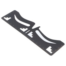 Edelstahl-Brauenbogenlineal 16,5x5cm mit Drei-Punkt-Design für präzises Make-up