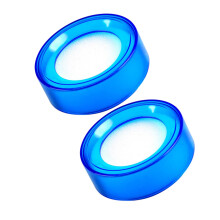 2 Pieces Cash Counting Finger Moistener Transparent Blue Sponges for Efficient Office and Retail Use Durable Water Absorption