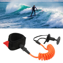 5,5 mm 4 ft Elastische TPU Surfboard-Leash für Männer, Frauen & Kinder – Orange