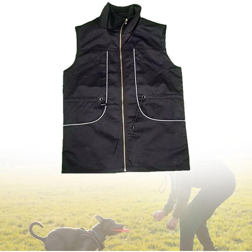 Dog Training Vest with Zip, Protective Material, Size M, Adjustable Fit for Medium Dogs, Durable and Comfortable 2