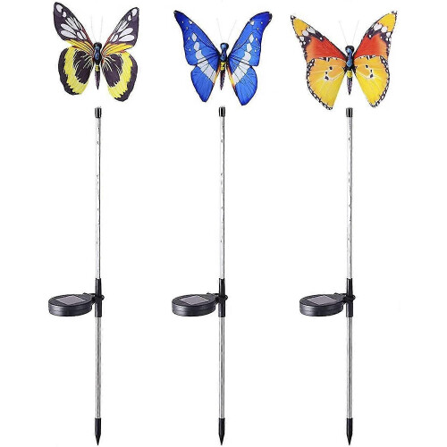 solar butterfly light with color changing effect suitable for lawn decoration