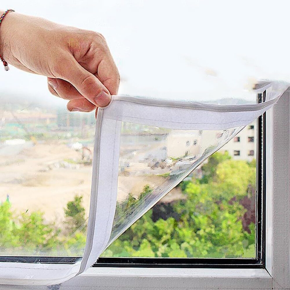 Window Weather Seal Tape For Insulation, Reusable Cold Shrink Film, 120X120cm For Draughty Windows 6038364749451