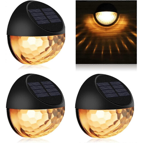 4 Pack Solar Fence Lights, Solar Decorative Garden Lights
