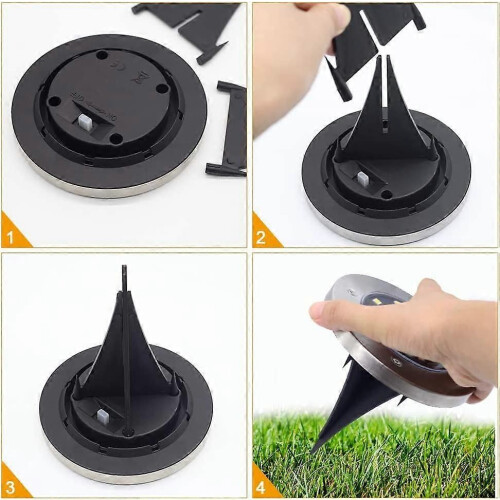 8 Pack Solar Ground Lights, 8 LED Solar Garden Lights 2