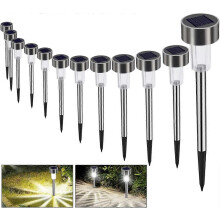 12 Stück Solar-Gartenleuchten für den Außenbereich, kabellos